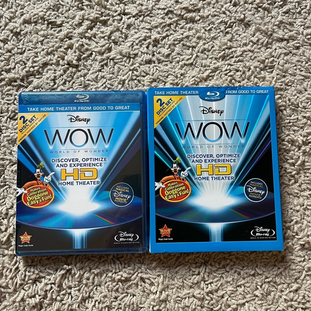 Disney WOW: World of Wonder Blu-ray Disc, 2010, 2-Disc Set new w/slipcover!✅